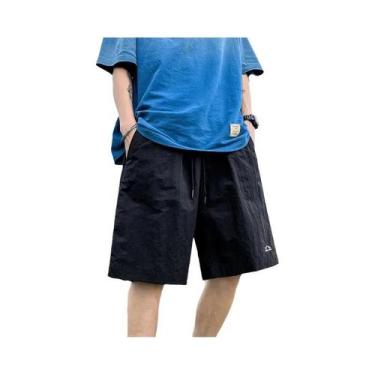 Imagem de Calças Curtas Casuais De Verão Para Homens Com Cordão, Estilo Baggy, M