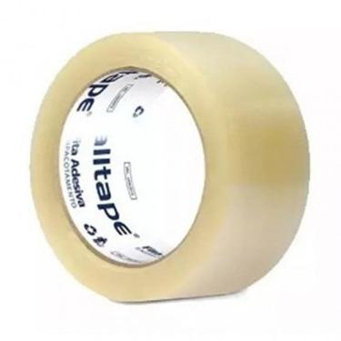 Imagem de 1 Fita Adesiva Transparente Larga Durex Para Embalar 45X45