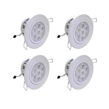 Imagem de Kit 4 Lâmpadas Spot Led 5W Embutir Redonda Bco Frio Bivolt
