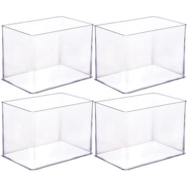 Imagem de Organizador de plástico acrílico 21,9 x 14,6 x 15,75 cm H3 4 unidades Plasutil ref.15532