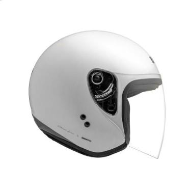 Imagem de Capacete Moto Bieffe Allegro Classic Aberto, Branco Perolado com Grafi