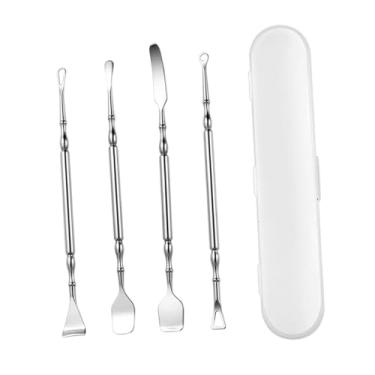 Imagem de KiBcsLic Kit removedor de cravos com 4 peças, leve, compacto, ergonômico, com cabo duplo, para salão de beleza, ferramentas de limpeza facial