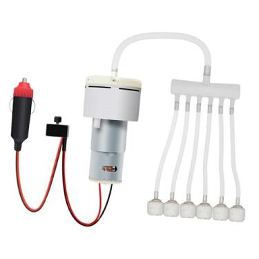 Imagem de Stgfyxgs Bomba de ar elétrica para aquário, aerador para tanque de peixes, multiuso, com borbulhador de pedra de ar, ferramenta de economia de energia, DC 12V, Estilo 8