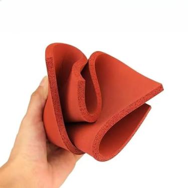 Imagem de Placa De Espuma De Silicone Vermelha - Colchão Resistente Ao Calor, Para Máquina De Película, 200x300mm (1 Peça) - Indústrias Aeronáutica E Instrumentação(200x300x1mm)