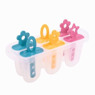 Imagem de Forma de Picolé Para 6 Sorvete Colorida Original(6 Forminhas)