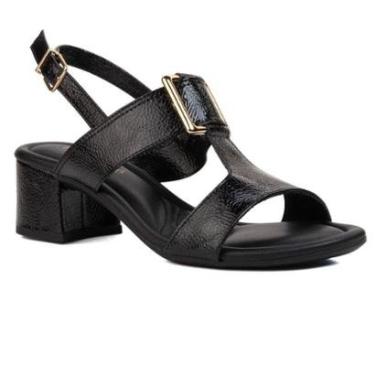 Imagem de Sandália Feminina Salto Bloco Médio Fivela Bebecê T5228435-Feminino