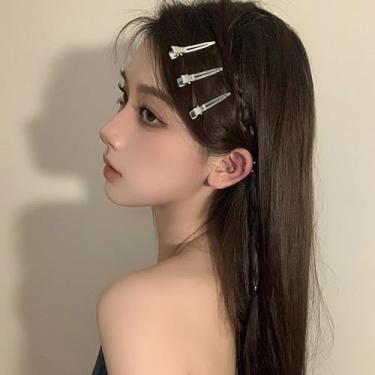 Imagem de 10 grampos de cabelo metálicos prateados modernos clipe de bico de pato sem vincos fixos raiz de cabelo ferramentas de cabeleireiro faça você mesmo, 4,5 cm