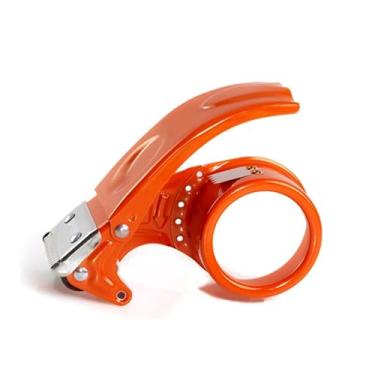 Imagem de Dispensador de fita para embalagem, cortador de fita resistente para envio, mudança, escritório e uso doméstico (laranja (5 cm)