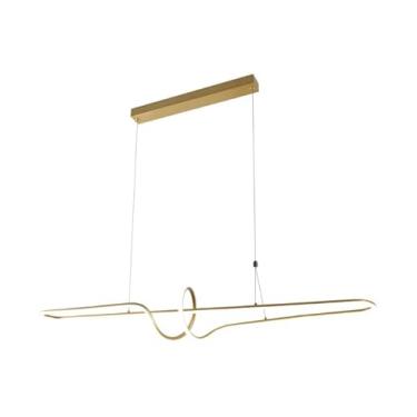 Imagem de Lustre Pendente Lumierísis 120w 120x20cm 3000k|4000k|6000k 127/220v (Dourado)