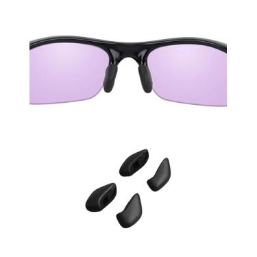 Imagem de Handwith 1 par de protetores de nariz para óculos de sol de silicone macio para Oakley Flak Jacket/Flak Jacket XLJ/Flak 2.0, kit de reposição para óculos de ajuste confortável antiderrapante push-in