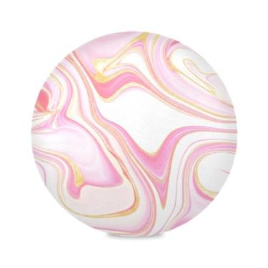 Imagem de Wassud Jogo americano texturas de mármore tapetes de mesa redondos para cozinha e jantar tapetes laváveis resistentes ao calor decoração de mesa 39 cm