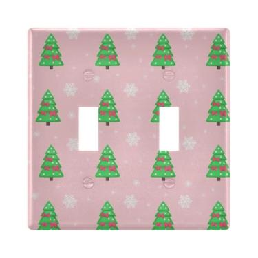 Imagem de Burbuja Capa de placa de parede para interruptor de luz de árvore de Natal, placa decorativa de parede, parafusos incluídos, 2 faixas