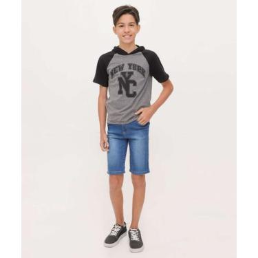 Imagem de Bermuda Juvenil Jeans Bolsos Tam 10 a 16-49827 - BNB JEANS, 16, Jeans 