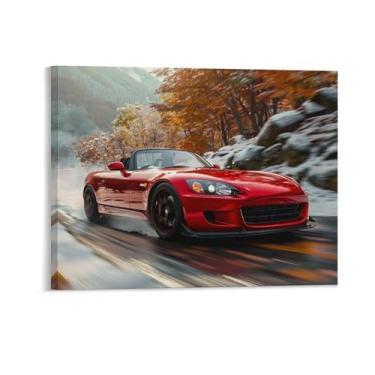 Imagem de HouLaiZhe Drift S2000 Jdm Cool Posters Tela Estética Decoração de Quarto Pintura de Parede Impressões Sala de Galeria Decoração de Parede para Quarto Sala de Estar Escritório 08 x 10 polegadas (20 x