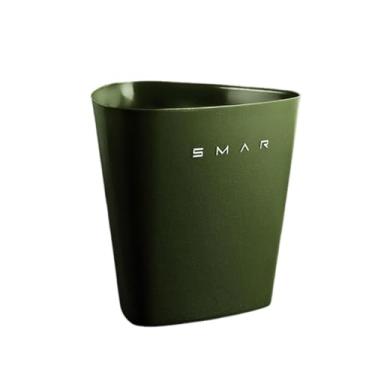 Imagem de DimyFew Lixeira com Tampa Aberta, Elegante, Criativa E Decorativa, Ideal para Casa, Sala de Estar, Quarto, Cozinha E Banheiro, Verde, Tamanho real