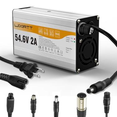 Imagem de PacPow Carregador Universal 54,6 V 2 A Para Bateria De Lítio 42 V, Carregador De E-Bike, Carregador De Bicicleta Elétrica, Carregador De Scooter Elétrica, Carregador De Escooter, Carregador De Hover