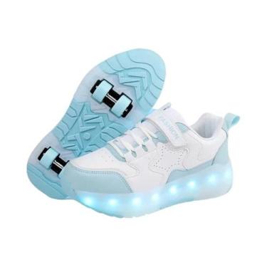 Imagem de Tênis LED Com Carregamento USB Para Crianças, Patins De Quatro Rodas L