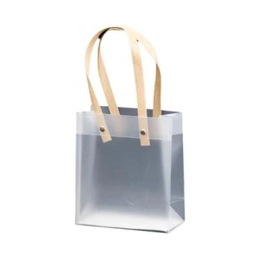 Imagem de 10 PCS Sacola Esmerilhada PVC Impermeável Transparente Ecológico Compa