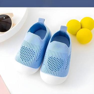 Imagem de Meias Antiderrapantes de Malha para Bebê - Solado Macio e Leve (Primav