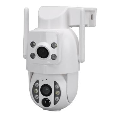 Imagem de Akozon Câmera de Segurança Solar Sem Fio Lente Dupla 3MP 2K Câmera de Segurança Com Detecção de Movimento para Monitoramento Externo