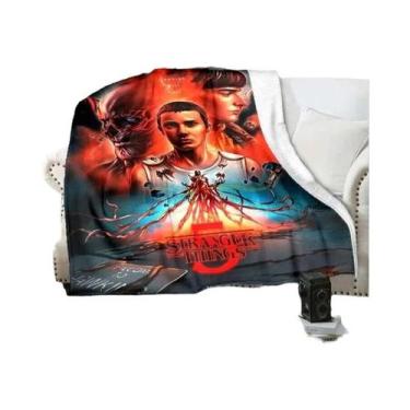Imagem de Cobertor De Flanela Macio Queen Size Stranger Things Para Decoração De