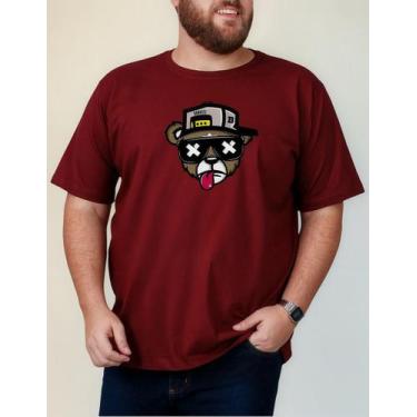 Imagem de Camiseta Urso Bolado Algodão Boné Premium P Ao G5 - Lishoope, Bordô, M