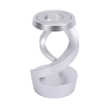 Imagem de Jiawu Brinquedo de Mesa Giroscópio Espiral de Metal para Alívio do Estresse e Decoração Artística, Presente de Meditação de Escritório para Adultos, Liga de Alumínio, 2,6 X 1,7 pol. (Prata)