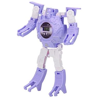 Imagem de aqxreight Relógio de Pulso Eletrônico Deformado para Transformação de robô, Brinquedo Educacional, Presente para Criança, Roxo, As Juntas Podem Ser Flexíveis, a Qualquer Momento, de Ferramentas Em