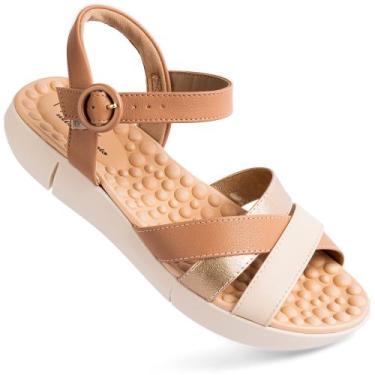 Imagem de Sandália Modare Esporão Confortável Ortopédica Original 7142 Cor:Creme