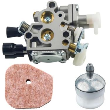 Imagem de AZXX Carburador 42421200600 para Stihl HS46 C, HS56 Kit de ajuste de filtro de ar do carburador para carburador Zama C1T-S195E C1TS195, 4242 120 0601 para carburador Stihl HS46 HS56 HS46C HS46C C-E