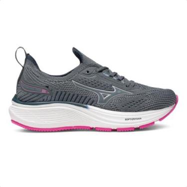 Imagem de Tênis Mizuno Cool Ride 3 Junior Unissex, 31, Chumbo, Rosa