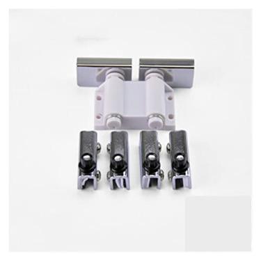 Imagem de Dobradiças 1 conjunto de ferragens de porta de armário clipe de vidro eixo de móveis dobradiça porta fecho de sucção livre de toque aberto acessórios de hardware (cor: B)