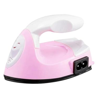 Imagem de Esquirla Mini ferro de passar para artesanato, ferramenta manual, acessório para trabalhos manuais, prensa térmica, aquecimento rápido para roupas de bebê e, Luz Rosa