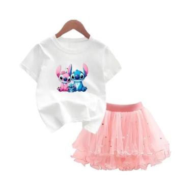 Imagem de Conjunto De Vestido De Princesa Para Meninas, Camiseta E Saia Tutu, Ro