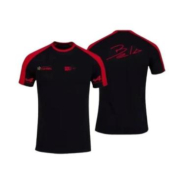 Imagem de Camiseta De Tênis Masculina De Verão Solta, Cor Sólida, Gola Redonda, 