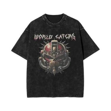 Imagem de Camiseta Masculina Com Padrão Clássico Ultramarines Titus Warhammer 40