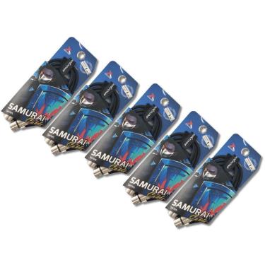 Imagem de Kit 5 Cabo Xlr X Xlr 1M Microfone Samurai Prof Roxtone