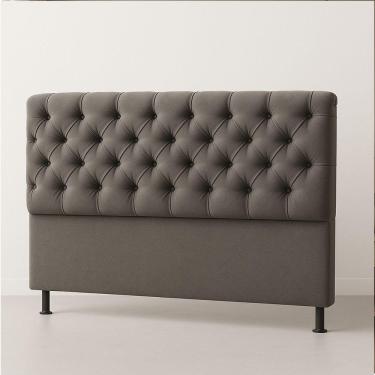 Imagem de Cabeceira Cama Box Casal Queen Size 160cm Valentina Estofada Cinza