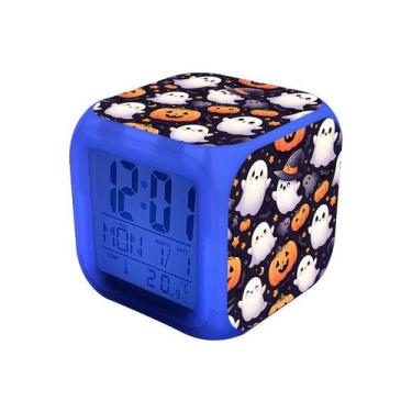 Imagem de Despertador com design fofo de fantasmas e abóbora com tema de Hallowe