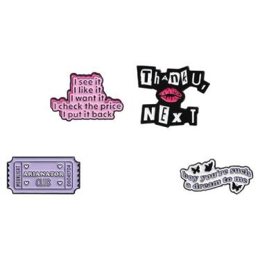 Imagem de Conjunto de broches e citação moderna Eu vejo, eu gosto, eu quero - Yi