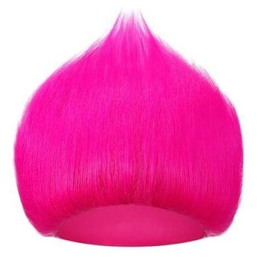 Imagem de Peruca de cosplay fofa elfa mágica com chapéu rosa fofo de 15 cm para 