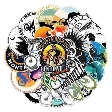 Imagem de Pacote de adesivos Mountain Bike, 50 unidades Creative Downhill Cycli 