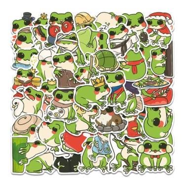 Imagem de Adesivos Cute Frog Creative Cartoon à prova d'água, 50 unidades - yiwe