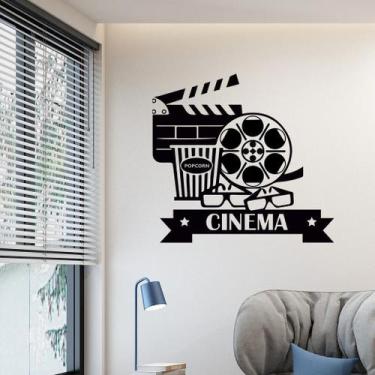 Imagem de Adesivo de parede Cinema Vintage Movie Theme 43x40cm PVC - yiweisai