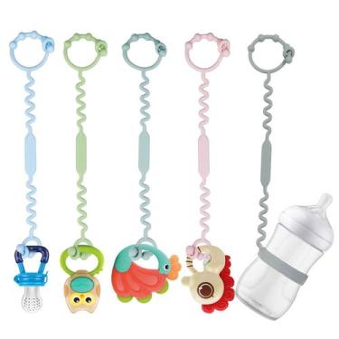 Imagem de Correas para Juguetes LJOWJVA Clip para Chupete de Silicona 5 piezas p