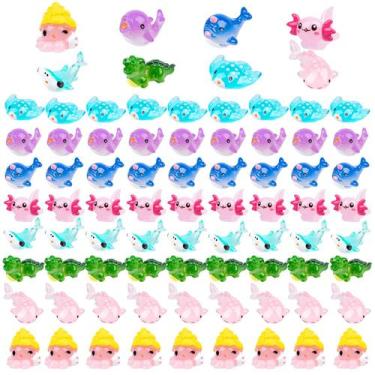 Imagem de Mini bonecos de coelho de páscoa de resina, 120 unidades que brilham n