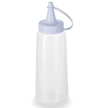 Imagem de Bisnaga Plástica Flexível 250ml para Molhos Maionese Caldas Cremes Tampa Branca Plasvale