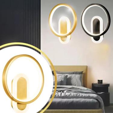 Imagem de Luminária Arandela 24 Watts Duplo Led 23,5Cm Círculo Parede - Gimpo