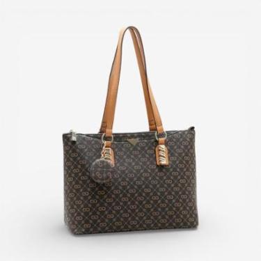 Imagem de Bolsa Feminina Chenson Ombro Monograma Elegance Café-Feminino