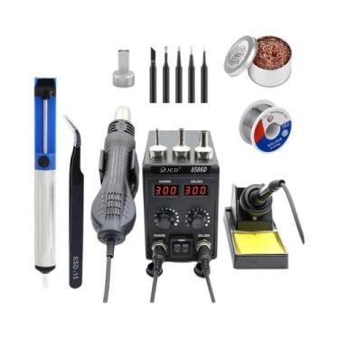 Imagem de Estação De Soldagem LED Com Temperatura Ajustável E Pistola De Ar Quen